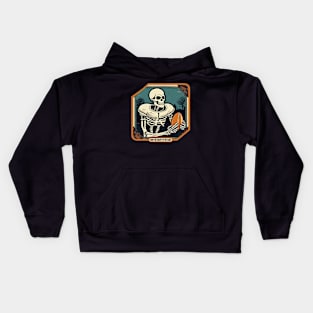 Skeleton Rugby Player Kids Hoodie